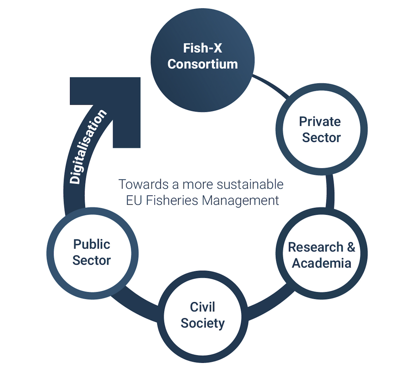 Modell für Stakeholder-Negagement von Fish-X